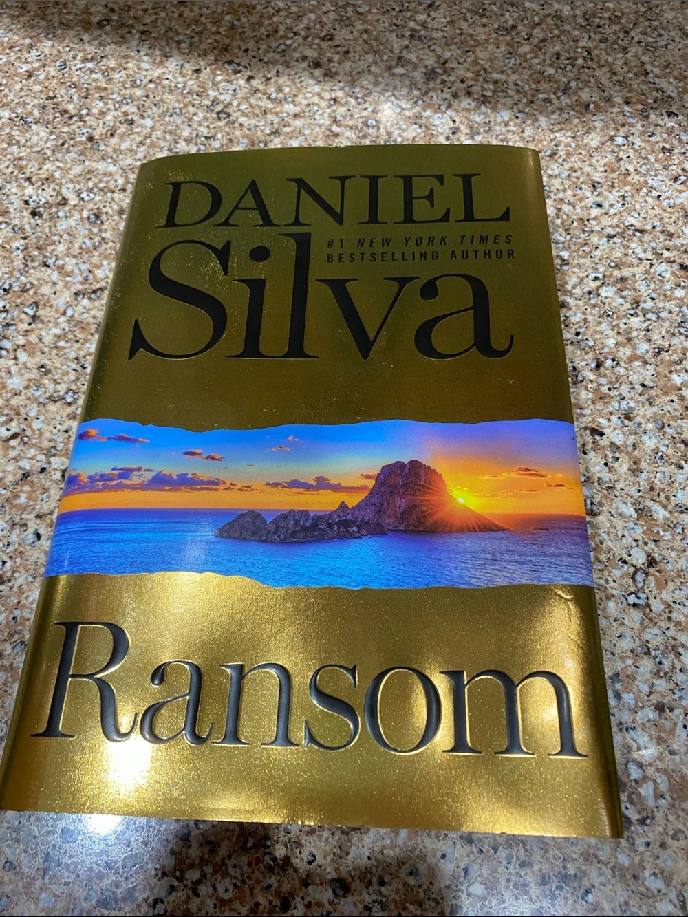 Daniel Silva "Ransom" Hardcover Book - Metallic Gold Cover